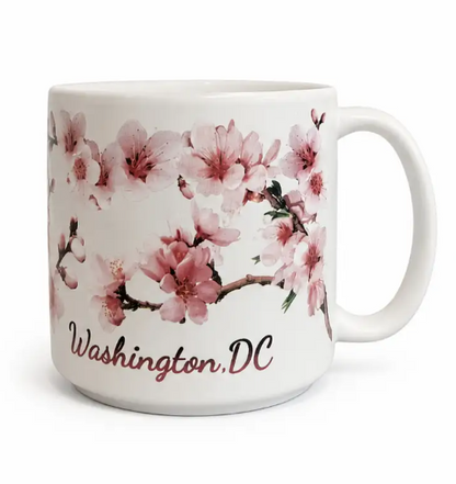 White Cherry Blossom Washington DC Mug