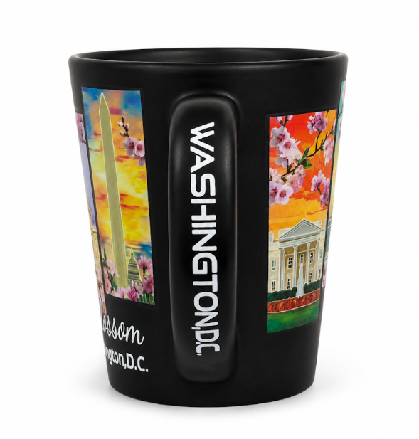 Black Cherry Blossom Washington DC Mug