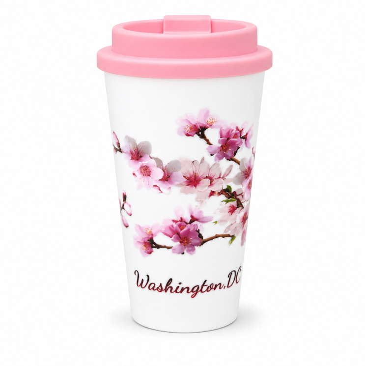 Cherry Blossom Plastic Tumbler