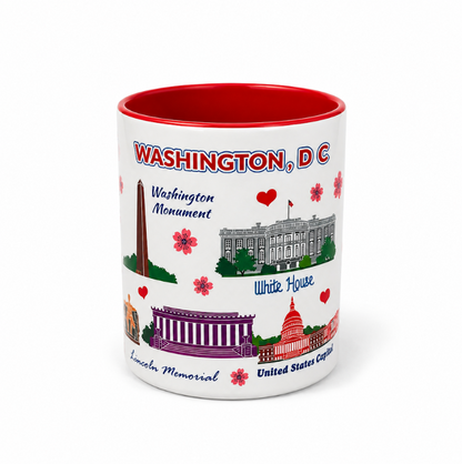 Washington DC Landmarks & Panda Tall Mug
