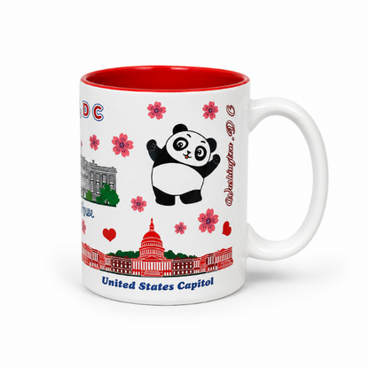 Washington DC Landmarks & Panda Tall Mug