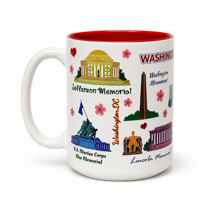 Washington DC Landmarks & Panda Tall Mug