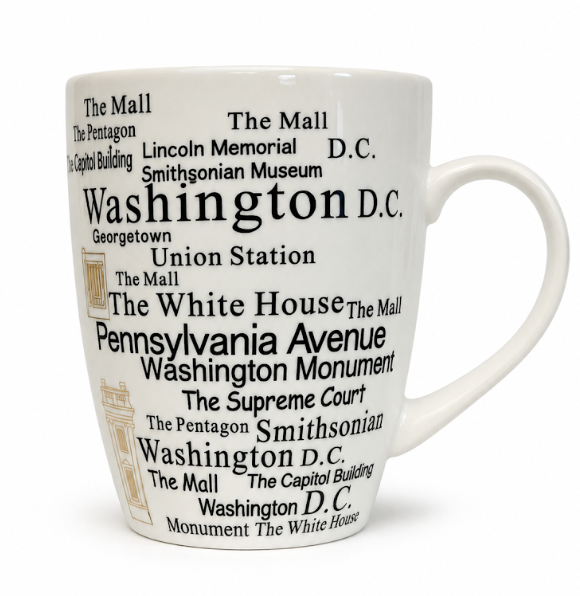 Washington DC Typography Coffee Mug