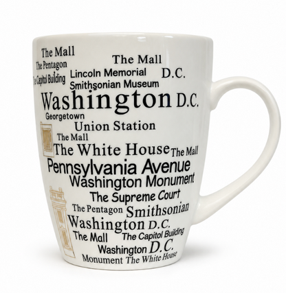 Washington DC Typography Coffee Mug