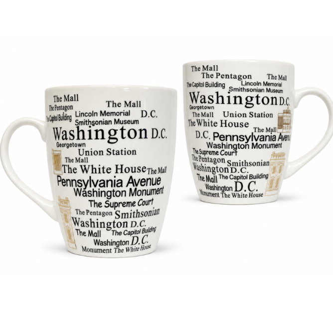 Washington DC Typography Coffee Mug