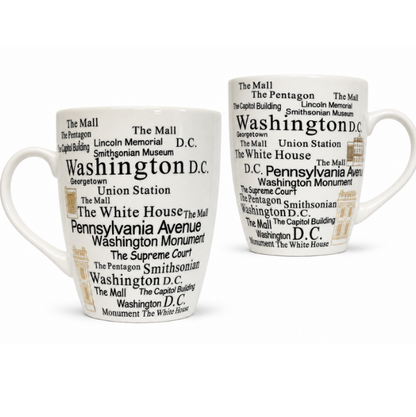 Washington DC Typography Coffee Mug