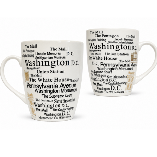 Washington DC Typography Coffee Mug