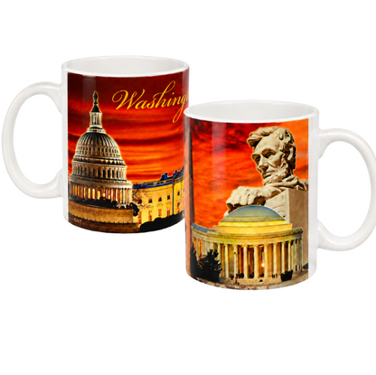 Washington DC Sunset Landmarks Mug