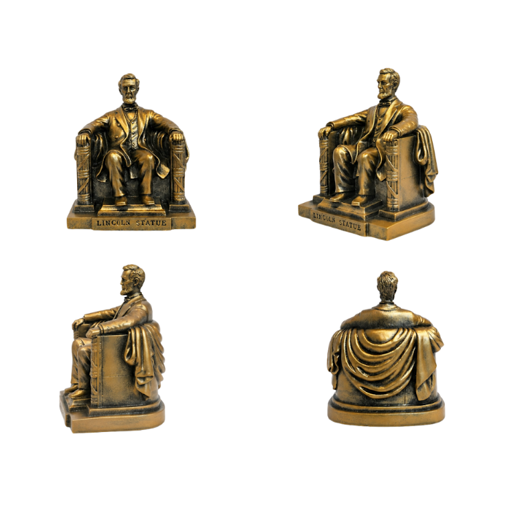 Small Bronze Lincoln Statue