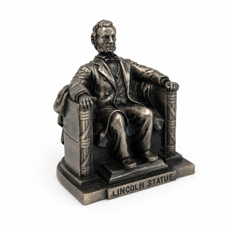 Small Silver Lincoln Statue