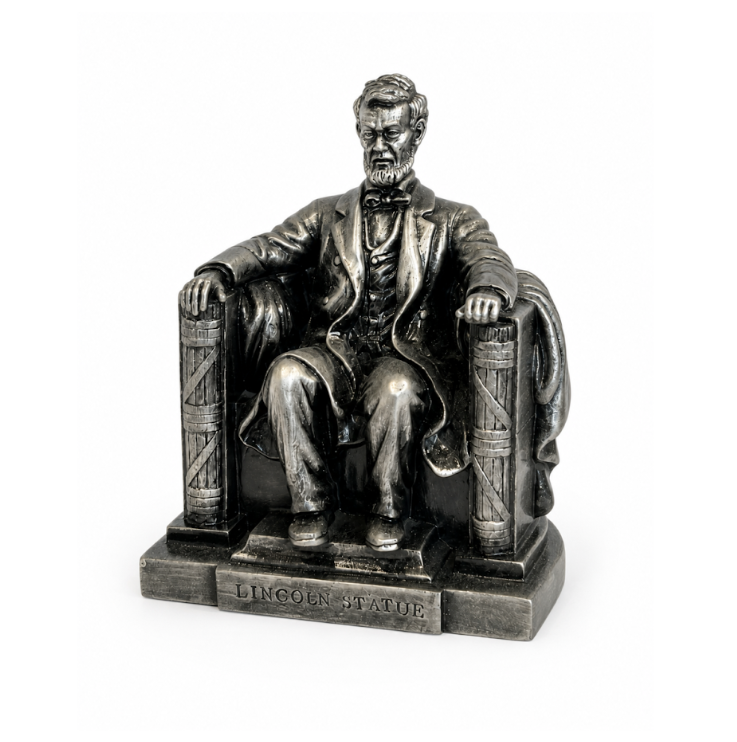 Medium Silver Lincoln Statue