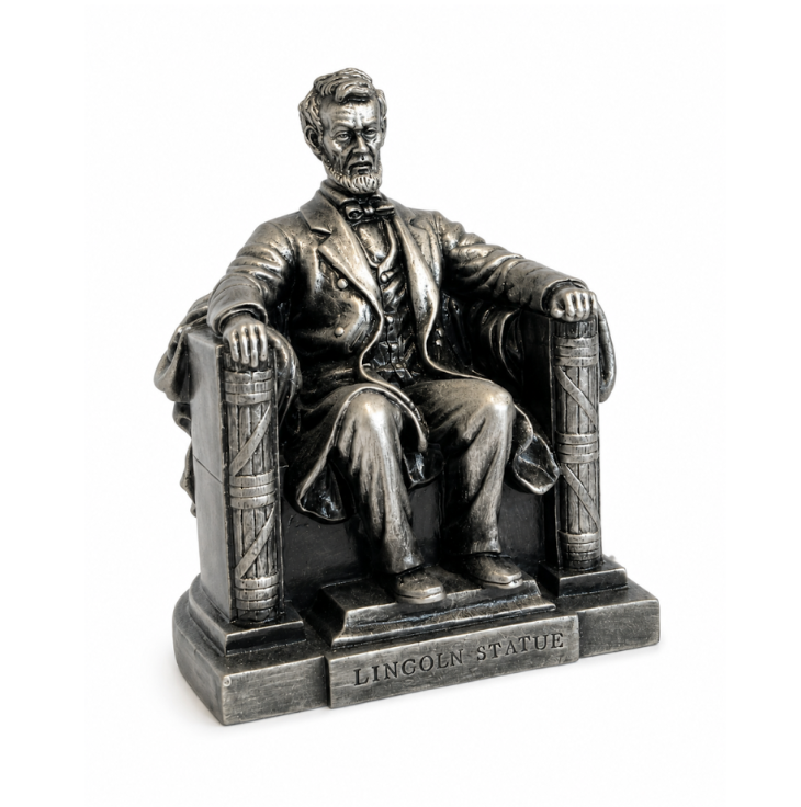 Medium Silver Lincoln Statue