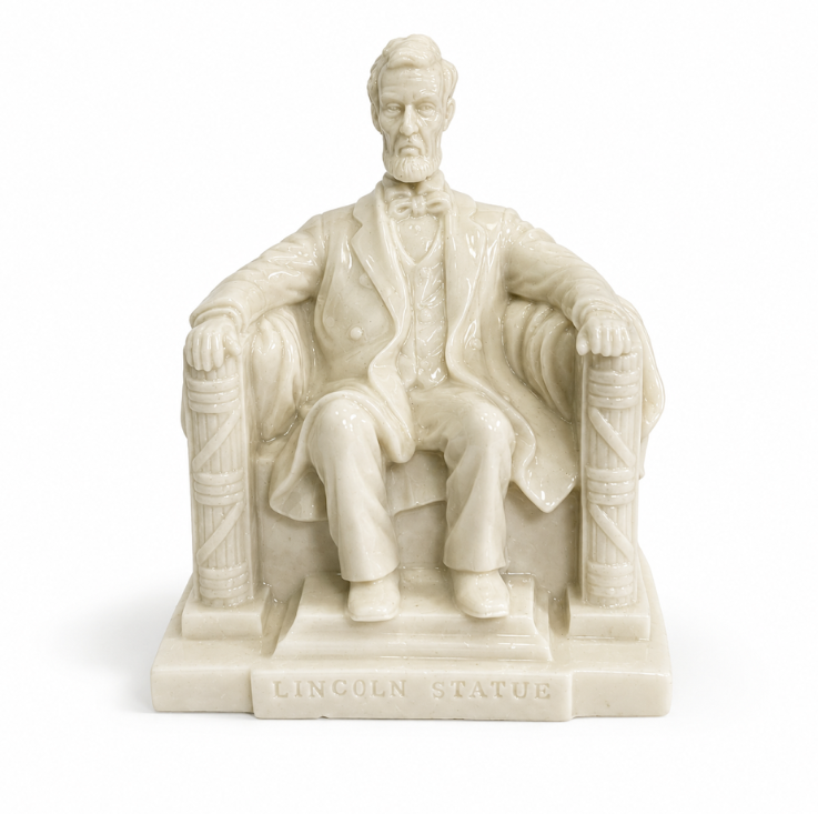 Small White Lincoln Statue