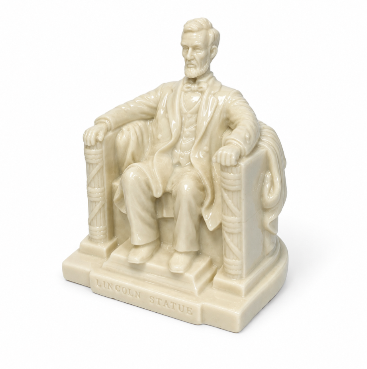 Small White Lincoln Statue