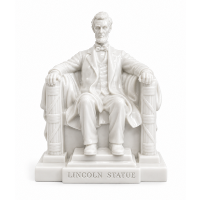 Medium White Lincoln Statue