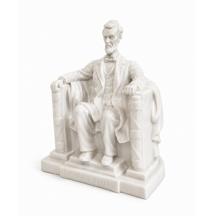 Medium White Lincoln Statue