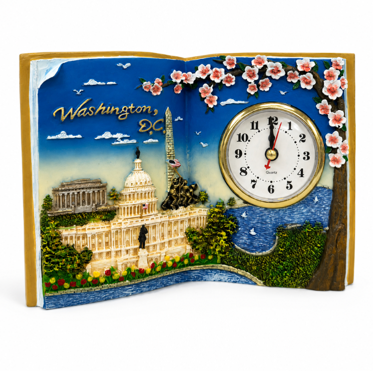 Cherry Blossom Book Shaped Clock