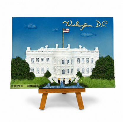 White House Easel Display Plaque