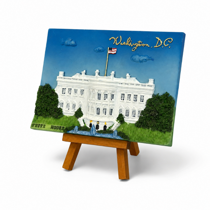 White House Easel Display Plaque