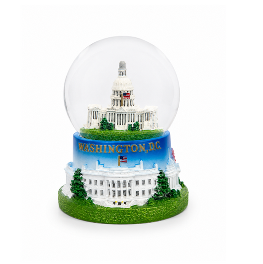Blue Base Capitol Large Snow Globe
