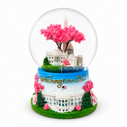 Blue Base Blossom Tree Large Snow Globe