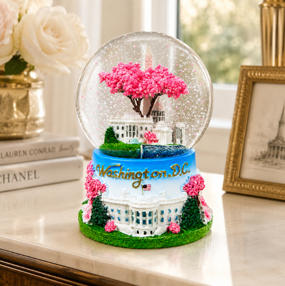 Blue Base Blossom Tree Large Snow Globe