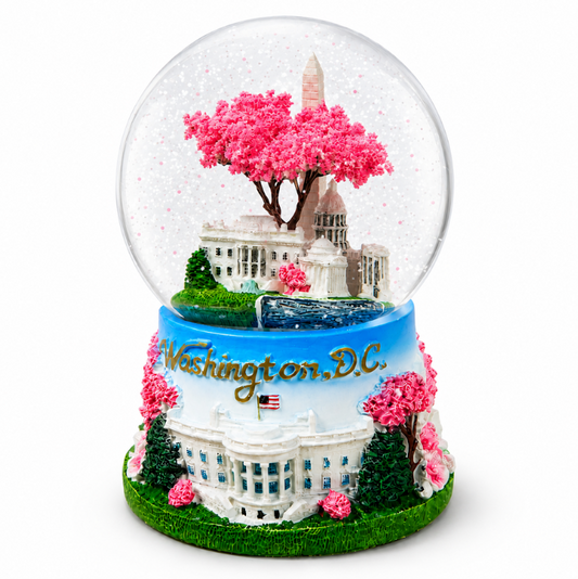 Blue Base Blossom Tree Large Snow Globe