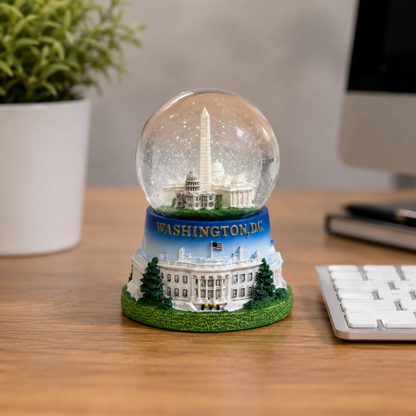 Blue Base Panorama Medium Snow Globe