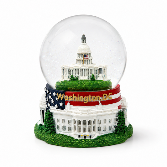 Flag Base Capitol Medium Snow Globe