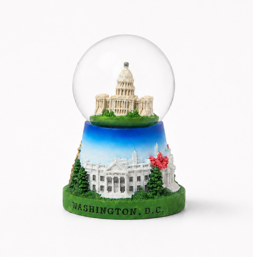 Blue Base Capitol Small Snow Globe
