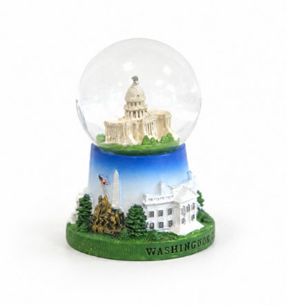 Blue Base Capitol Small Snow Globe