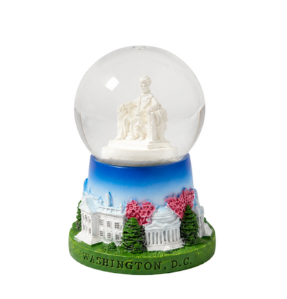 Blue Base Lincoln Small Snow Globe
