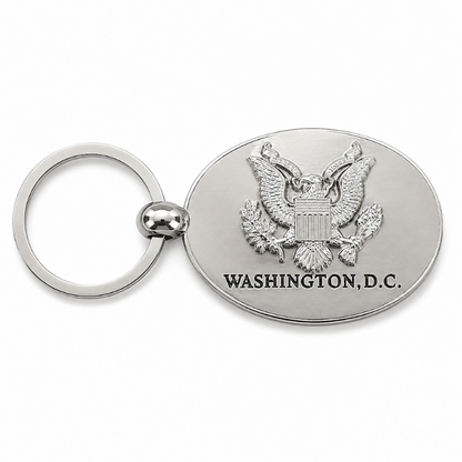 Flag & Panorama Washington DC Keychain