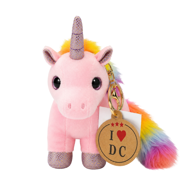 Assorted Unicorn Washington DC Plush Keychain