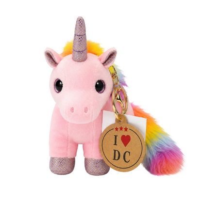 Assorted Unicorn Washington DC Plush Keychain