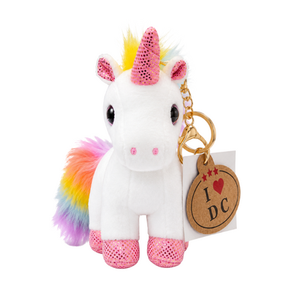 Assorted Unicorn Washington DC Plush Keychain