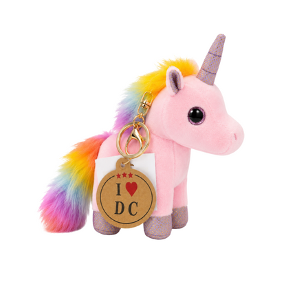 Assorted Unicorn Washington DC Plush Keychain