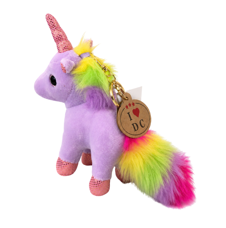 Assorted Unicorn Washington DC Plush Keychain