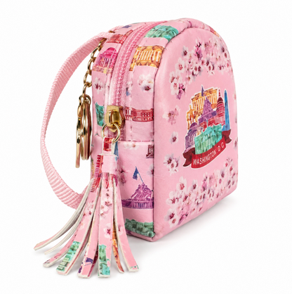 Washington DC Cherry Blossom Mini Backpack Keychain