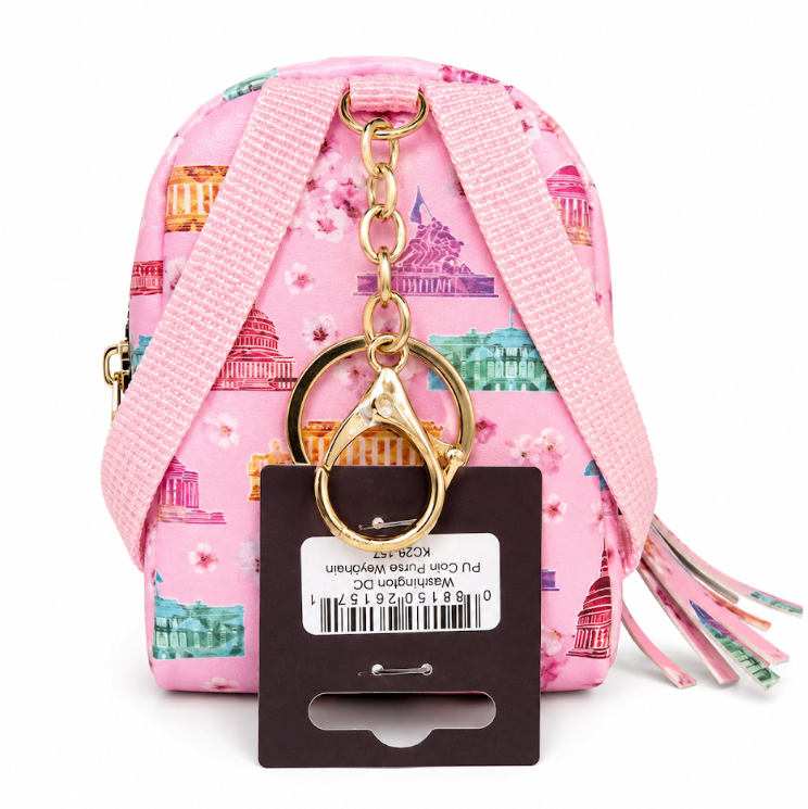 Washington DC Cherry Blossom Mini Backpack Keychain