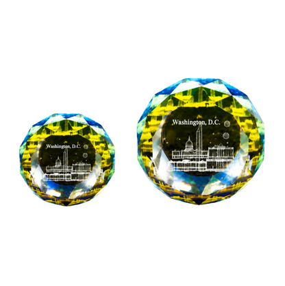 Washington DC Faceted Round Crystal
