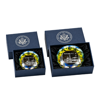 Washington DC Faceted Round Crystal