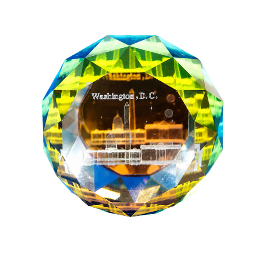 Washington DC Faceted Round Crystal