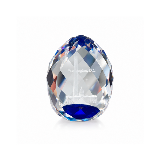 Washington DC Faceted Oval Crystal