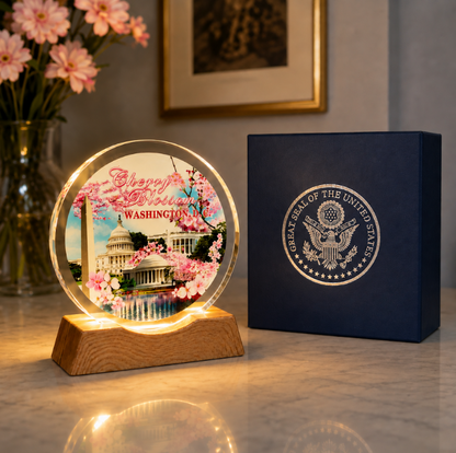 Cherry Blossom Washington DC Lighted Acrylic Display