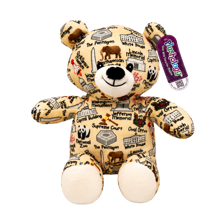 Washington DC Monuments Plush Bear