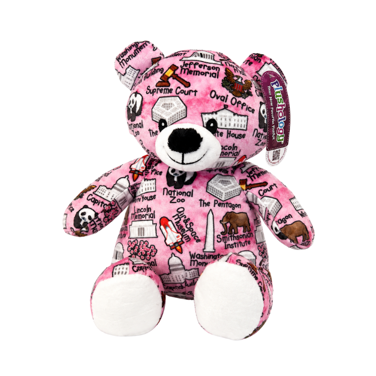 Pink Washington DC Landmarks Plush Bear