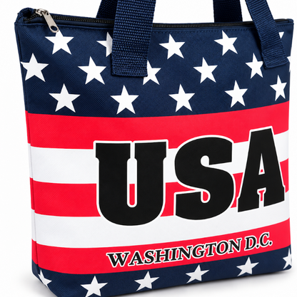 USA Flag Washington DC Tote Bag