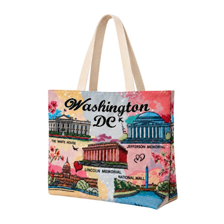Washington DC Landmark Collage Tote Bag