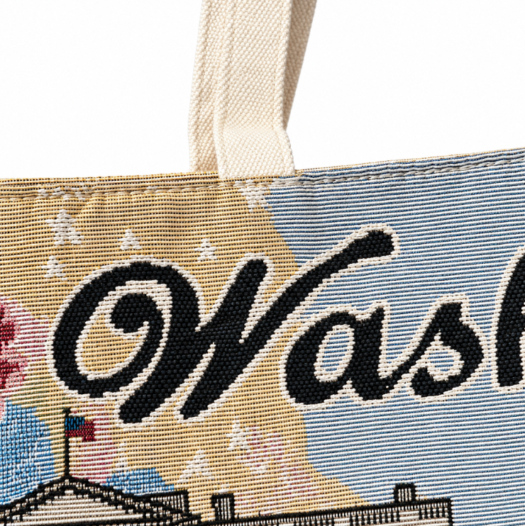 Washington DC Landmark Collage Tote Bag